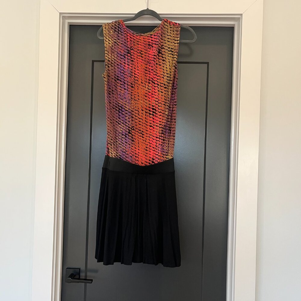 Three Dots Jersey Dress (Multi-color w/ Black Skirt) - Picture 2 of 5